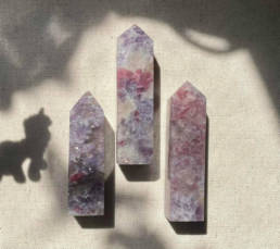 unicorn stone crystal towers in sunlight