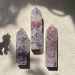 unicorn stone crystal towers in sunlight